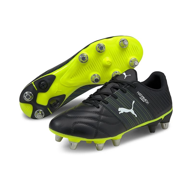 Puma Men's Avant 2.1 Rugby Boots Black / White / Yellow Alert 4 Puma Men's Avant 2.1 Rugby Boots Black / White / Yellow Alert - Image 4
