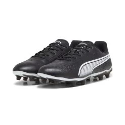 Puma King Match Play FG/AG Men's Football Boots Black / White -Outdoor Clothing Store 107570 01