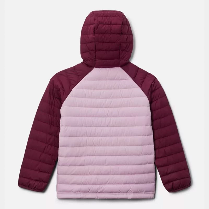 Columbia Kids' Powder Lite™ Hooded Jacket Marionberry / Aura 2 Columbia Kids' Powder Lite™ Hooded Jacket Marionberry / Aura - Image 2