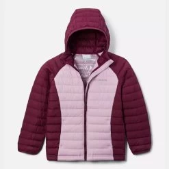 Columbia Kids' Powder Lite™ Hooded Jacket Marionberry / Aura