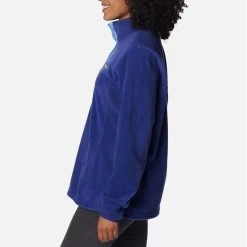Columbia Women's Benton Springs™ 1/2 Snap Pullover Dark Sapphire / Vista Blue -Outdoor Clothing Store 1860991 432 a1