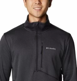 Columbia Men's Park View™ Fleece Half Zip Black Heather -Outdoor Clothing Store 1952201 010 a2 presetweb