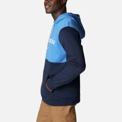 Columbia Men's Trek™ Colourblock Hoodie Collegiate Navy / Bright Indigo Heather -Outdoor Clothing Store 1976931 466 a1 p000