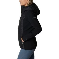 Columbia Women's Powder Lite™ Hybrid Hooded Jacket Black -Outdoor Clothing Store 2007761 010 a1 presethigh res jpeg 300 dpi