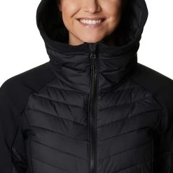 Columbia Women's Powder Lite™ Hybrid Hooded Jacket Black -Outdoor Clothing Store 2007761 010 a2 presethigh res jpeg 300 dpi