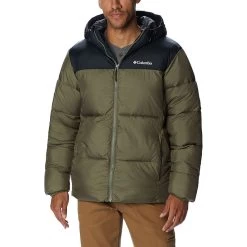 Columbia Men's Puffect™ Hooded Jacket Stone Green / Black