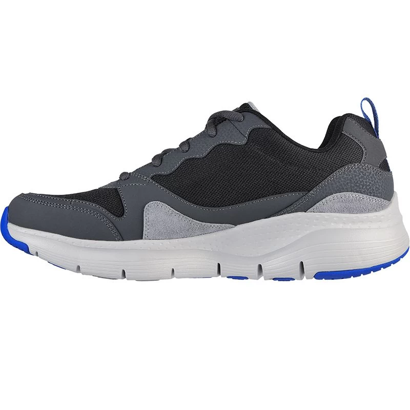 Skechers Men's Arch Fit Overlay Trainers Black / Grey 2 Skechers Men's Arch Fit Overlay Trainers Black / Grey - Image 2