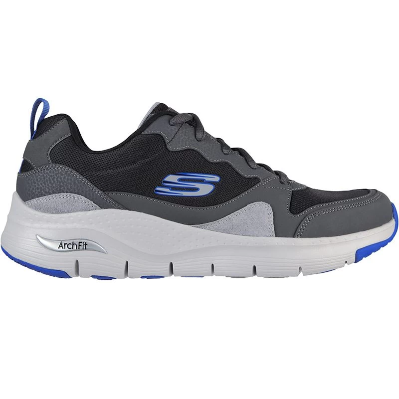 Skechers Men's Arch Fit Overlay Trainers Black / Grey 1 Skechers Men's Arch Fit Overlay Trainers Black / Grey