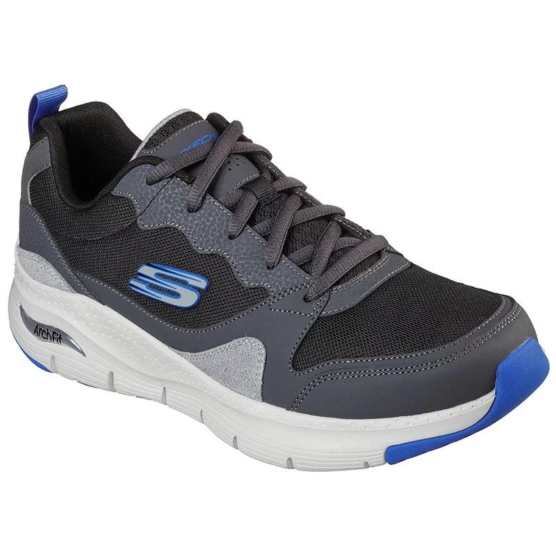 Skechers Men's Arch Fit Overlay Trainers Black / Grey 3 Skechers Men's Arch Fit Overlay Trainers Black / Grey - Image 3