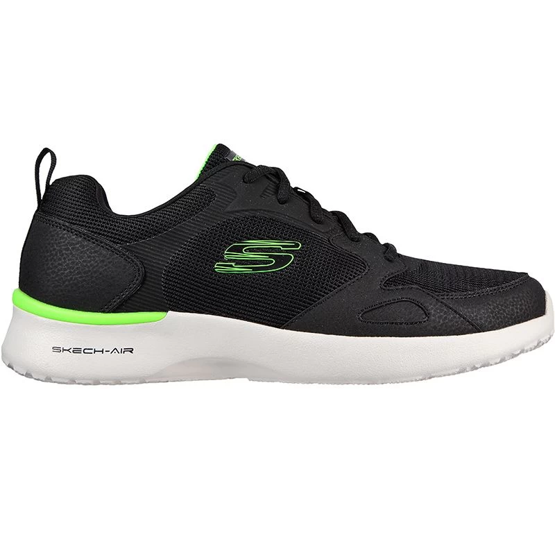 Skechers Men's Skech-Air Dynamight - Venturik Trainers Black / Lime 1 Skechers Men's Skech-Air Dynamight - Venturik Trainers Black / Lime