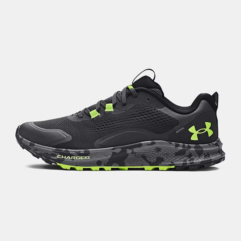 Under Armour Men's Charged Bandit TR 2 Running Shoes Jet Grey / Black / Lime Surge 2 Under Armour Men's Charged Bandit TR 2 Running Shoes Jet Grey / Black / Lime Surge - Image 2