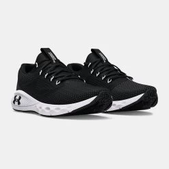 Under Armour Men's Charged Vantage 2 Running Shoes Black / Black / White -Outdoor Clothing Store 3024873 001 pair
