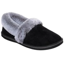 Skechers Women's Cozy Campfire Team Toasty Slippers Black / Grey -Outdoor Clothing Store 32777 blk large