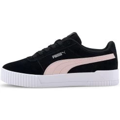 Puma Women's Carina Suede Trainers Black / Rosewater / Silver
