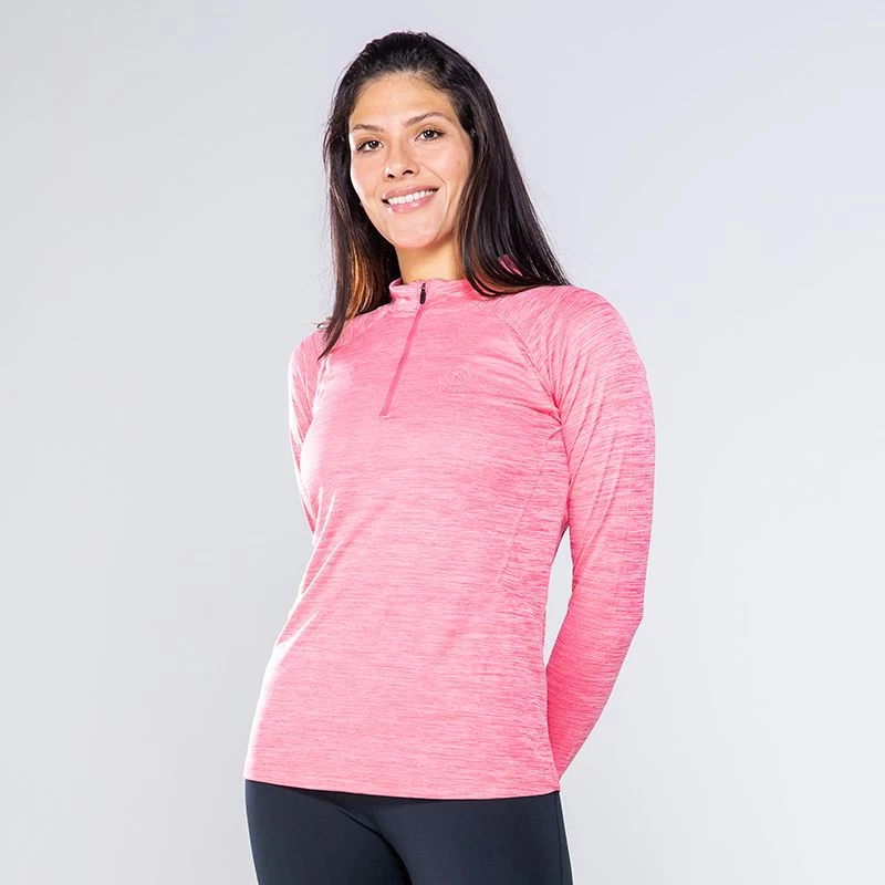 Women's Madison Half Zip Midlayer Top Pink 1 Women's Madison Half Zip Midlayer Top Pink