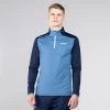 Men's Zack Brushed Half Zip Top Blue / Marine