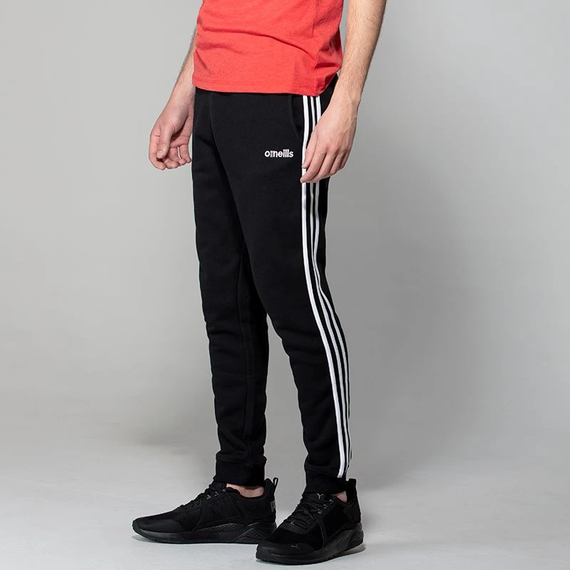 Men's Trigger Fleece Skinny Tracksuit Bottoms Black 1 Men's Trigger Fleece Skinny Tracksuit Bottoms Black