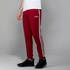 Men's Trigger Fleece Skinny Tracksuit Bottoms Maroon