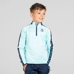 Kids' Defender Brushed Half Zip Top Green / Marine / Green