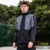 Men’s Rio Hooded Rain Jacket Black / Grey / White