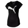 Puma Women's Heather Cat V Neck T-Shirt Black