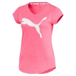 Puma Women's Heather Cat T-Shirt Bubblegum Heather