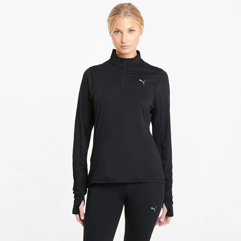 Puma Women's Favourite 1/4 Zip Running Top Black 1 Puma Women's Favourite 1/4 Zip Running Top Black