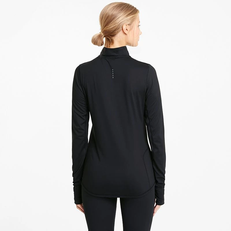 Puma Women's Favourite 1/4 Zip Running Top Black 2 Puma Women's Favourite 1/4 Zip Running Top Black - Image 2