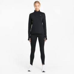 Puma Women's Favourite 1/4 Zip Running Top Black 8 Puma Women's Favourite 1/4 Zip Running Top Black -Outdoor Clothing Store 520184 01 mod03