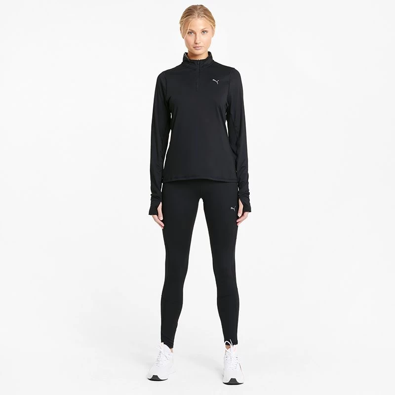Puma Women's Favourite 1/4 Zip Running Top Black 3 Puma Women's Favourite 1/4 Zip Running Top Black - Image 3