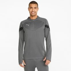 Puma Men's Training 1/4 Zip Top Smoked Pearl / Black / Silver -Outdoor Clothing Store 657375 13 mod01