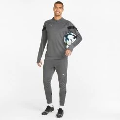 Puma Men's Training 1/4 Zip Top Smoked Pearl / Black / Silver -Outdoor Clothing Store 657375 13 mod03