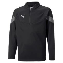 Puma Kids' Training 1/4 Zip Top Black / Smoked Pearl / Silver