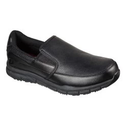 Skechers Men's Work Relaxed Fit®: Nampa - Groton SR Slip-On Runners Black / Black -Outdoor Clothing Store 77157ec blk large