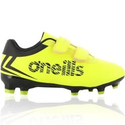 Aluna Pre-School Firm Ground Velcro Football Boots Yellow / Black