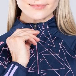 Women's Dolmen Brushed Half Zip Top Marine / Pink / Purple 10 Women's Dolmen Brushed Half Zip Top Marine / Pink / Purple -Outdoor Clothing Store am3a0796