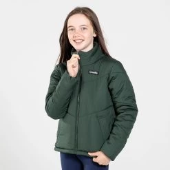 Kids' Selena Boxy Puffer Jacket Green / Gold