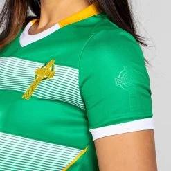 Celtic Cross Hooped Women's Jersey Green / Amber -Outdoor Clothing Store am3a9987
