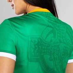 Celtic Cross Hooped Women's Jersey Green / Amber -Outdoor Clothing Store am3a9992