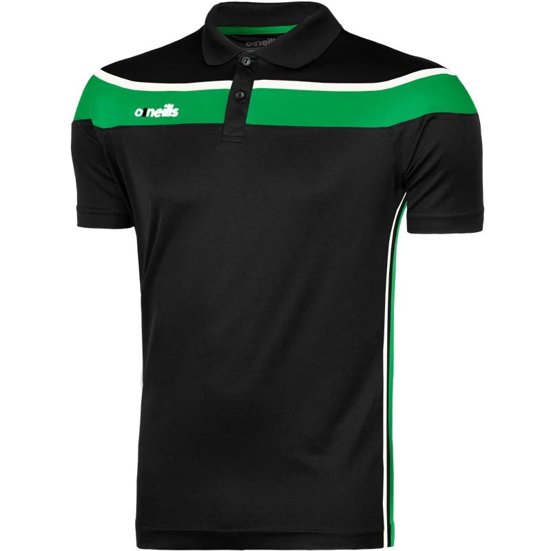 Men's Auckland Polo Shirt Black / Emerald / White 1 Men's Auckland Polo Shirt Black / Emerald / White