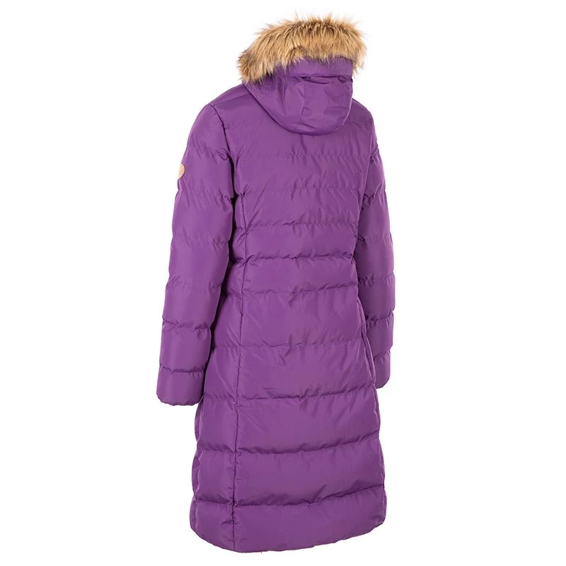 Trespass Women's Audrey Long Padded Jacket Dark Wild Purple 2 Trespass Women's Audrey Long Padded Jacket Dark Wild Purple - Image 2