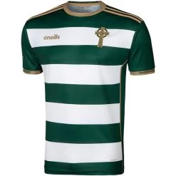Women's Celtic Cross Hooped Jersey Green / White