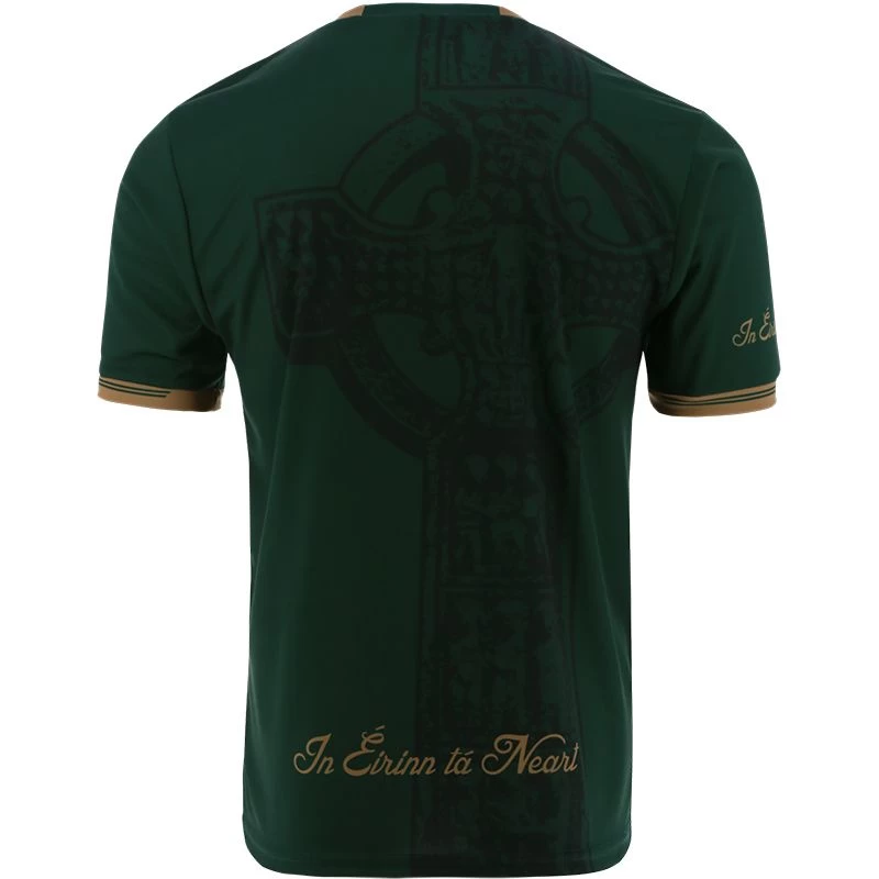 Women's Celtic Cross Hooped Jersey Green / White 2 Women's Celtic Cross Hooped Jersey Green / White - Image 2