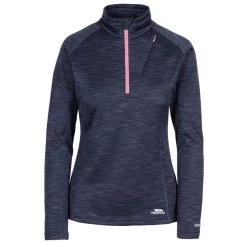 Trespass Women's Fairford Half Zip Fleece Top Navy Marl