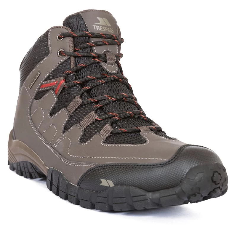 Trespass Men's Finley Waterproof Walking Boots Brown 6 Trespass Men's Finley Waterproof Walking Boots Brown - Image 6