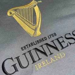 Guinness Men's Embroidered Harp T-Shirt Pewter -Outdoor Clothing Store g1339 03