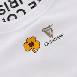 Guinness Men's Notre Dame Here Come The Irish Sweatshirt White -Outdoor Clothing Store gnd5012 whit ne guin scarf tucan sweatshirt adlt p4