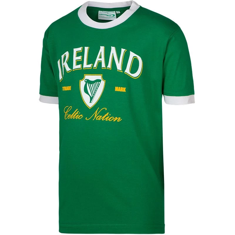Lansdowne Ireland Kids' Ringer T-Shirt Green 1 Lansdowne Ireland Kids' Ringer T-Shirt Green