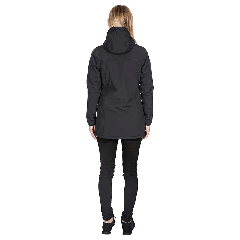 Trespass Women's Kristen Hooded Softshell Jacket Black 2 Trespass Women's Kristen Hooded Softshell Jacket Black - Image 2