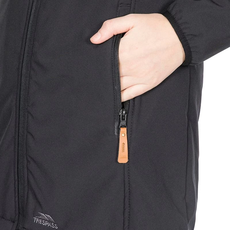 Trespass Women's Kristen Hooded Softshell Jacket Black 6 Trespass Women's Kristen Hooded Softshell Jacket Black - Image 6